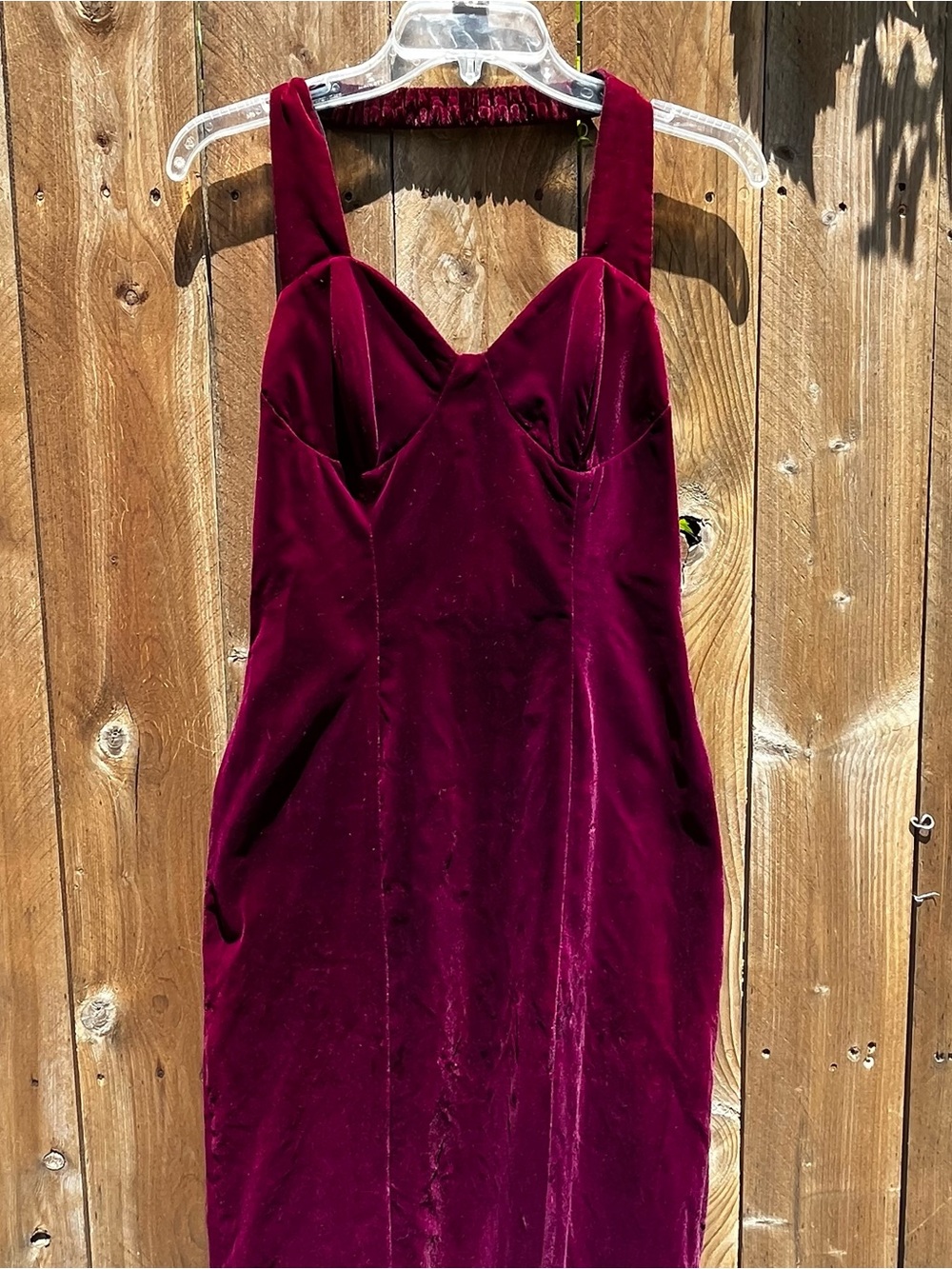 Vintage 90s Rampage Deep Wine Velvet Maxi Dress Accepting Offers! - Picture 4 of 9
